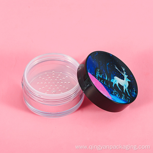 plastic material loose powder jar